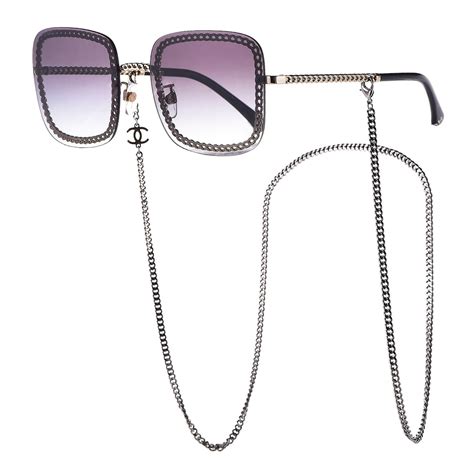 chanel square sunglasses chain|chanel sunglasses customer service.